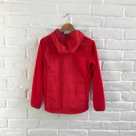 Columbia Full Zip Jacket Hoodie Youth Large Girl Boy 14 16 Red Fleece Zip Pocket - Picture 3 of 7